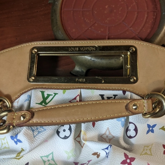 Auth LOUIS VUITTON JUDY PM HAND BAG MONOGRAM MULTI-COLOR White M40257 - Picture 6 of 14